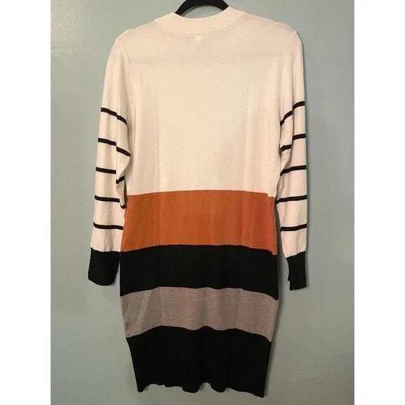 Lascana Womens Sweater Dress Black Cream Terra Cotta Sz 12 US NWT SUPER SOFT - Picture 3 of 5
